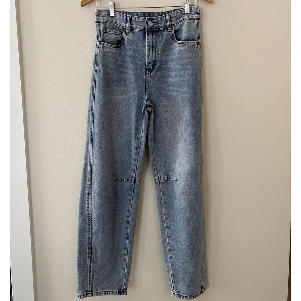 BLANKNYC‎ Barrel Leg Jeans Womens 26 Light Wash High-rise Wide Baggy